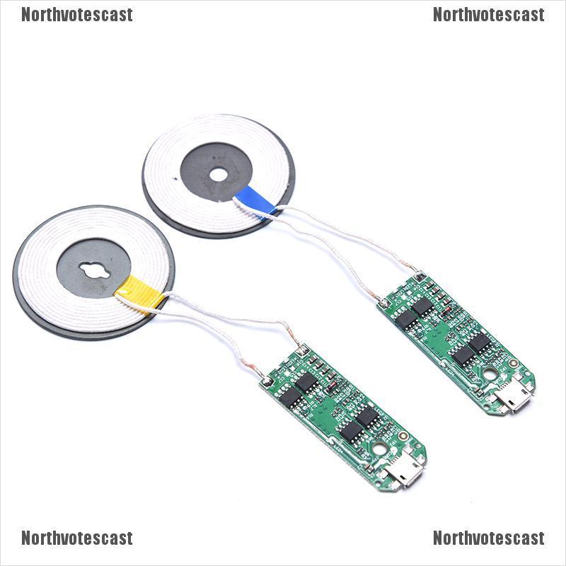 Bảng Mạch Sạc Không Dây Dc 5v Qi Pcba + Mô Đun Thu Sạc Nvc Mới