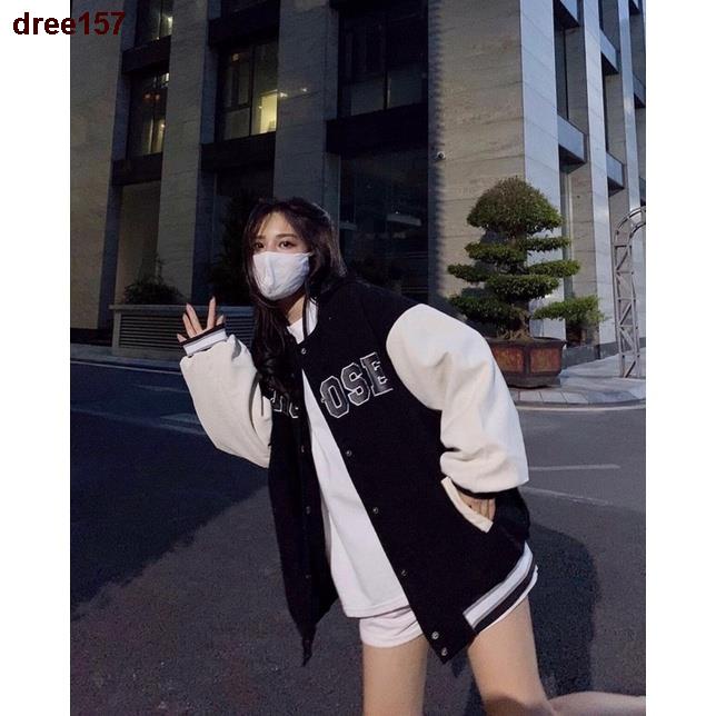 ▬✧™dree157Áo khoác bomber nam nữ nhung thêu Choose form unisex - Áo nỉ unisex form rộng phong cách ulzzang nam nữ mặc đư