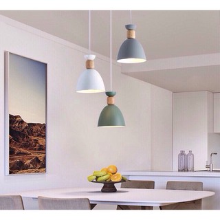 Bộ đèn thả bàn ăn 3 chao nhôm kèm 3 bóng led 5w