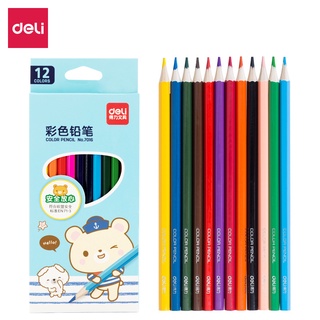 Bút chì màu học sinh deli - 24 màu/36 màu - 7018/7019