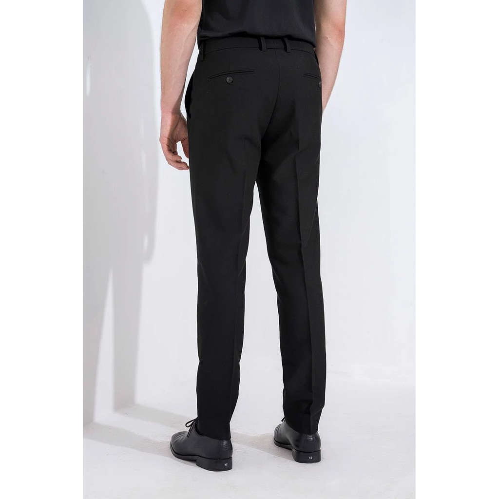 Quần âu nam công sở Biluxury 5QAUB004DEN ống đứng tôn dáng chuẩn form slimfit không nhăn nhàu