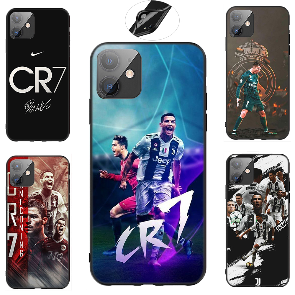 Ốp điện thoại mềm hình cầu thủ Cristiano Ronaldo CR7 23SF cho iPhone XR X Xs Max 7 8 6s 6 Plus 7+ 8+ 5 5s SE 2020