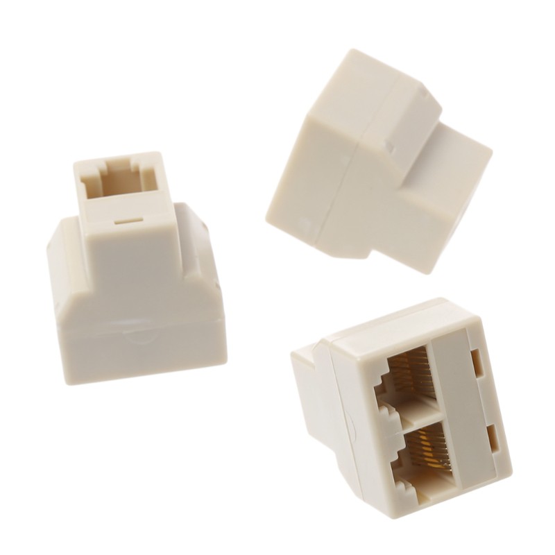 Bộ 3 đầu nối dây cáp mạng LAN RJ45 chia 2 cổng