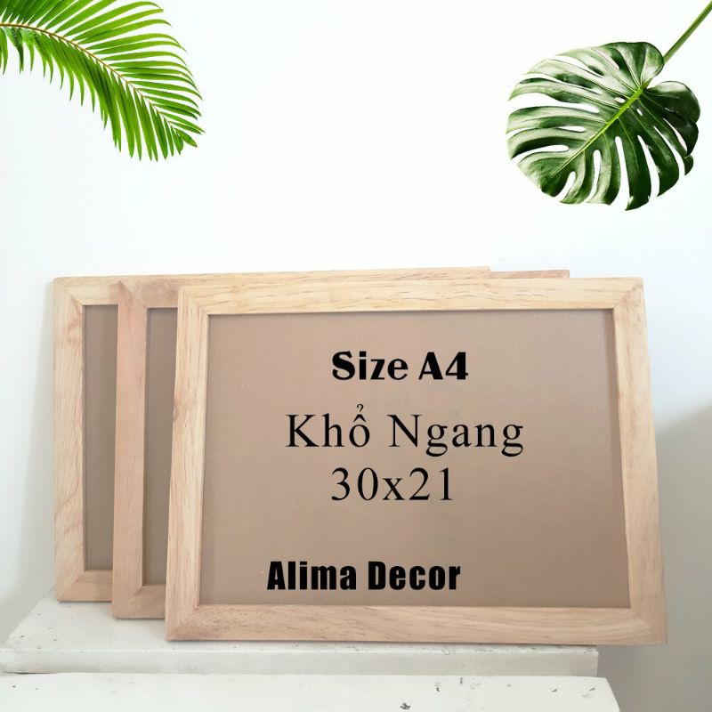 Khung Ảnh Giấy Khen 21x30 A4 Khung Tranh Bằng Khen Gỗ Thật - Khổ Ngang