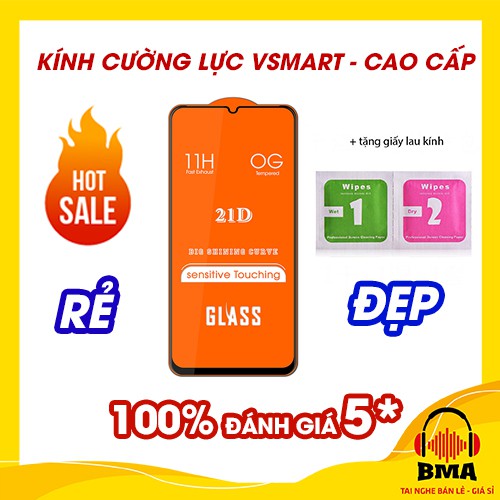 KÍNH CƯỜNG LỰC VSMART JOY 3/ ACITVE 3/ Joy 4/ Star 4/ JOY 1 PLUS/ JOY 2 PLUS/ STAR 3/ BEE LOẠI CAO CẤP