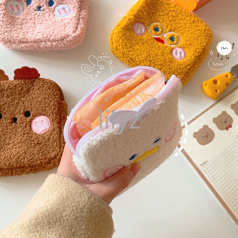 Túi Đựng Mỹ Phẩm/Tiền/Mỹ Phẩm Bằng Vải Bông Dễ Thương Dùng Làm Quà Tặng