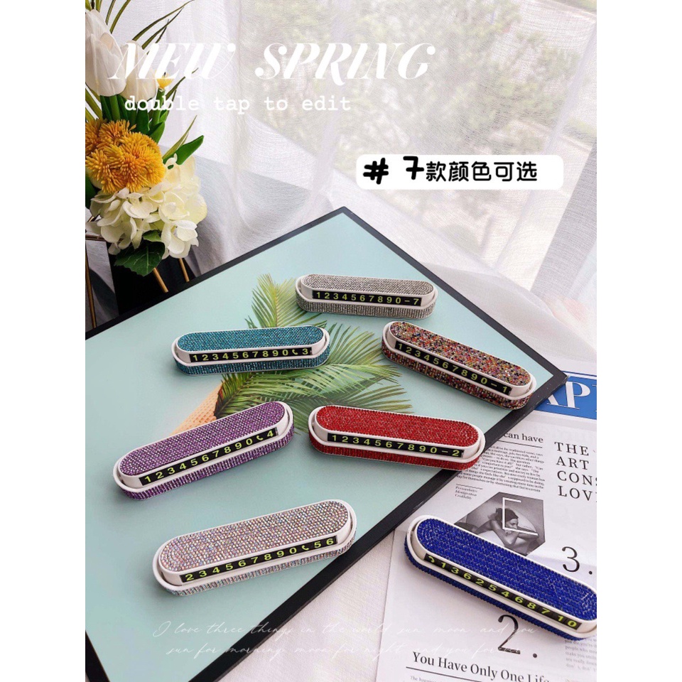 [Giá Hủy Diệt] Bảng số điện thoại ô tô đính đá đủ màu