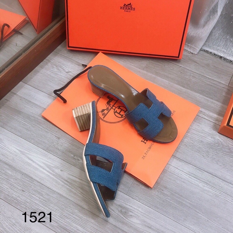 Guốc HM vải bò đế dập logo 5p