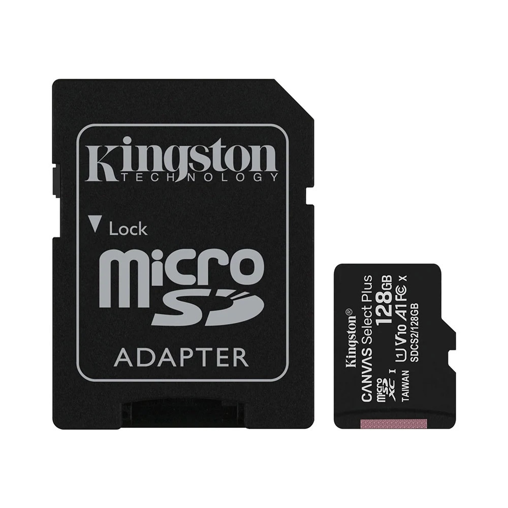 Thẻ nhớ Micro SDHC Kingston Canvas 128GB SDCS2/128GB (Có Adapter) - Bảo hành 60 tháng