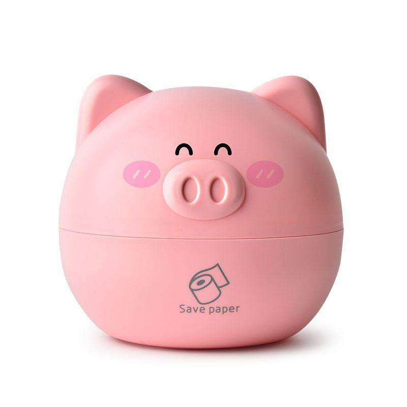 Hộp Đựng Khăn Giấy Hình Tròn In Hình Gấu Hoạt Hình Dễ Thương Phong Cách Bắc Âu be2023