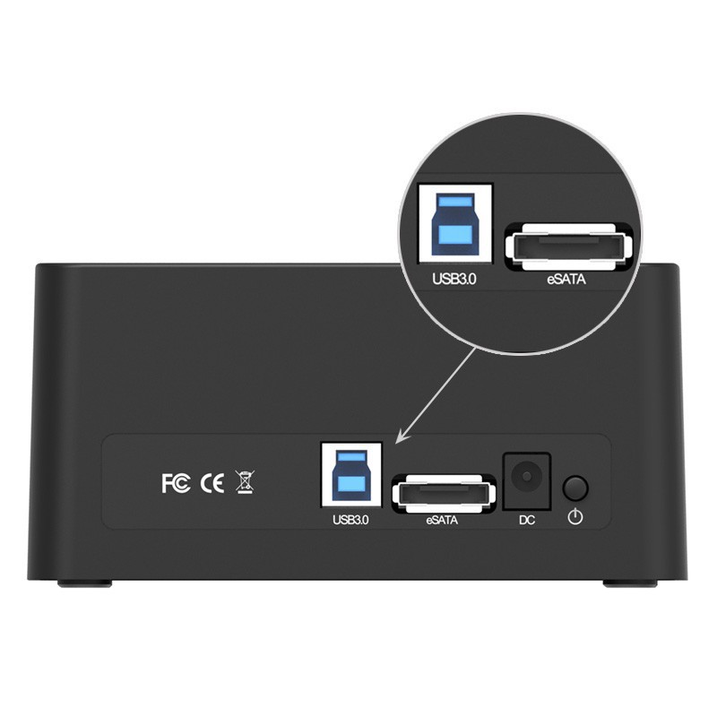 Dock Cắm Ổ Cứng Orico 6619US3-DK USB 3.0 - Hàng chính hãng