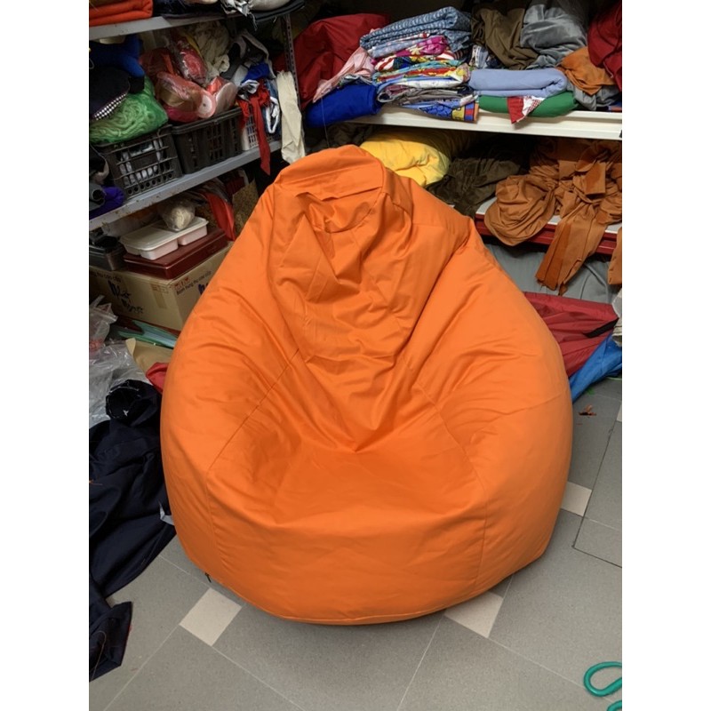 ghế lười hạt xốp màu cam sz L, XL