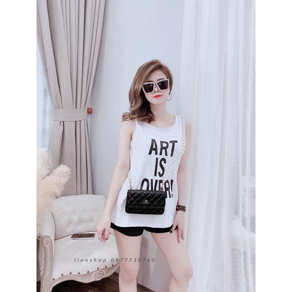ANU350 - ÁO 2S COTTON NỮ ART IS OVER