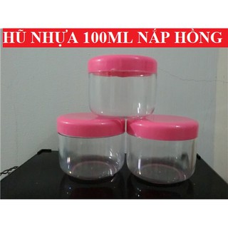 HŨ NHỰA 100ML NẮP HỒNG- GIÁ TỐT