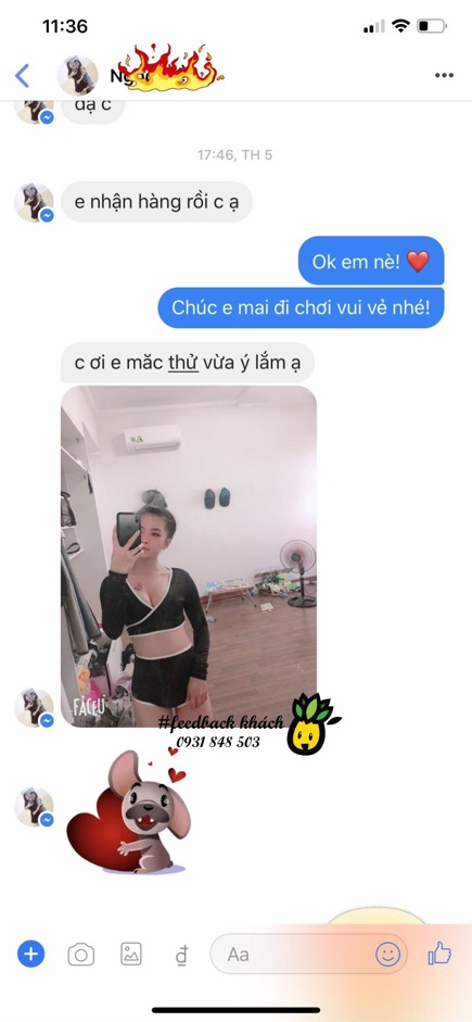 Bikini tay dài viền trắng ( có feedback khách) | BigBuy360 - bigbuy360.vn