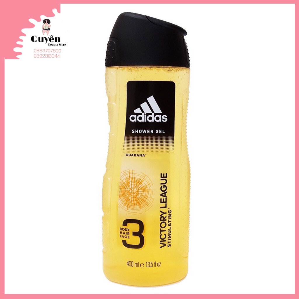 ADIDAS DẦU GỘI SỮA TẮM SỮA RỬA MẶT 3 IN 1 400ML