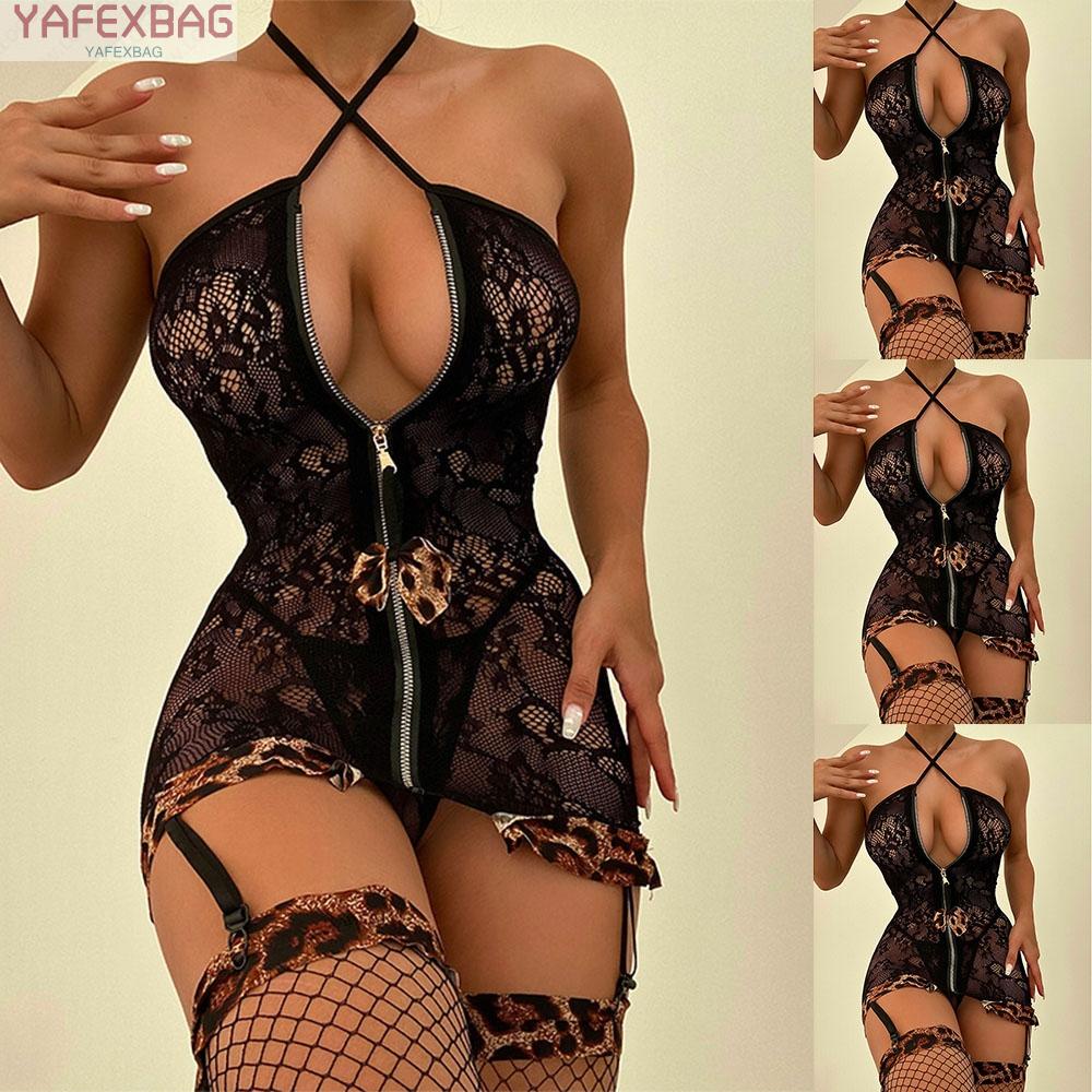 Women Sexy-Lingerie Nightwear Underwear  Sleepwear Lace G-string Set High Quality
