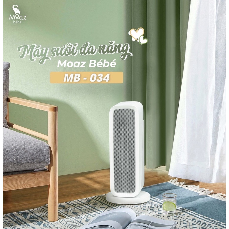 Máy sưởi đa năng moaz bébé mb-034 bảo hành chính hãng 12 tháng