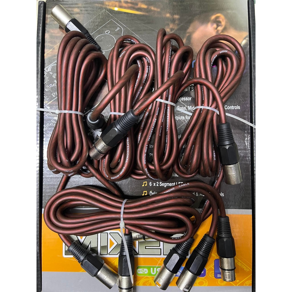 Dây micro cao cấp jack canon 2 đầu cho micro và sound card thu âm 3m