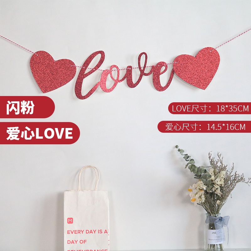 Bộ Quạt Xếp Vòng Hoa Tình Yêu Màu Đỏ Treo Tường Trang Trí Tiệc Cưới Ngày Valentine