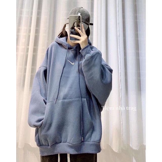 hoodie thêu logo cả trước và sau chất nỉ bông(dài 68cm) | BigBuy360 - bigbuy360.vn