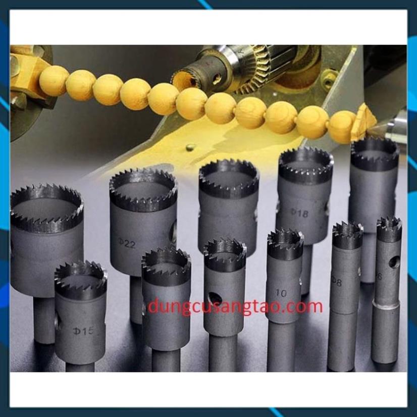 Mũi tiện hạt chuỗi gỗ tròn/ Mũi khoan hạt vòng  cao cấp trục 8mm