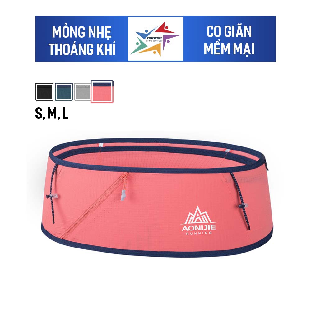 Đai Đeo Hông Túi Đeo Bụng Chạy Bộ Marathon Đạp Xe Thể Thao Co Giãn Có Ngăn Đựng Điện Thoại Bình Nước Aonijie W8101