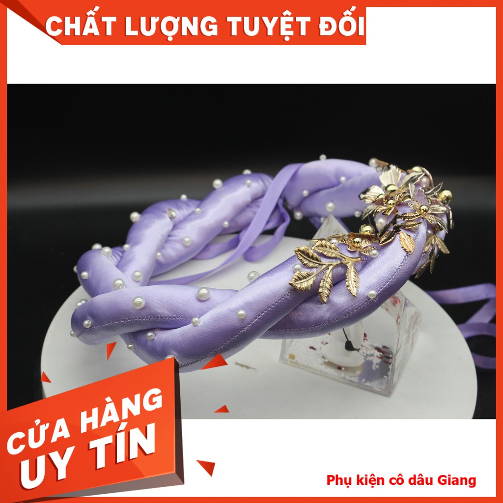 Mấn áo dài - Mấn mỹ nhân - Mấn cô dâu màu tím cà
