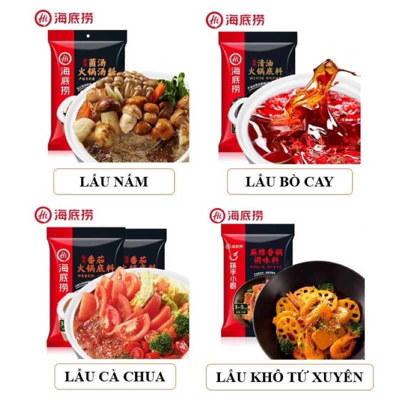 Gia vị lẩu Haidilao thượng hạng, cốt lẩu tứ xuyên