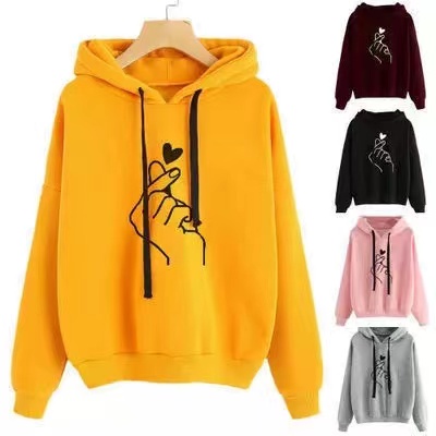 Áo Hoodie Dáng Rộng Lót Lông Cừu Thời Trang Trẻ Trung Cho Nữ