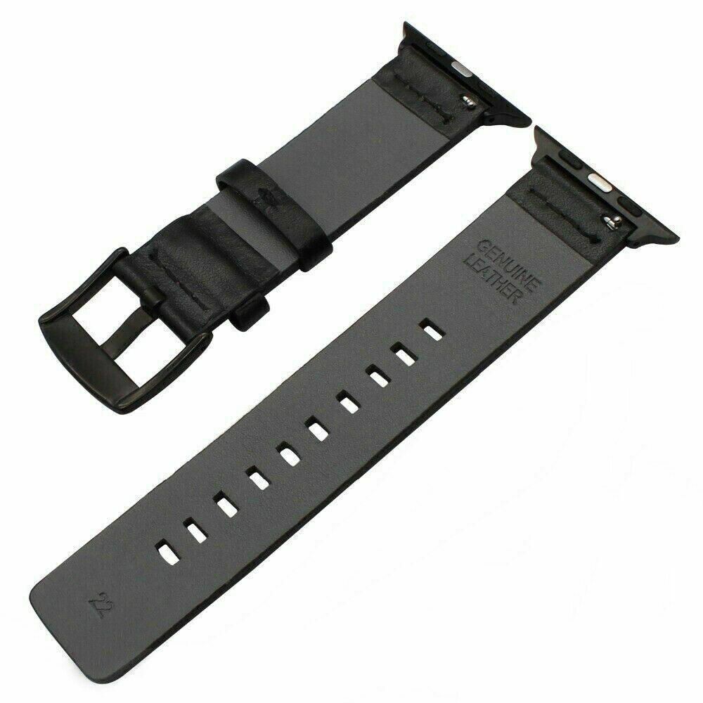 Dây đồng hồ đeo tay thay thế bằng da thật cho Apple Watch Series 5 4 3 2 1 loại 40/44/38/42mm
