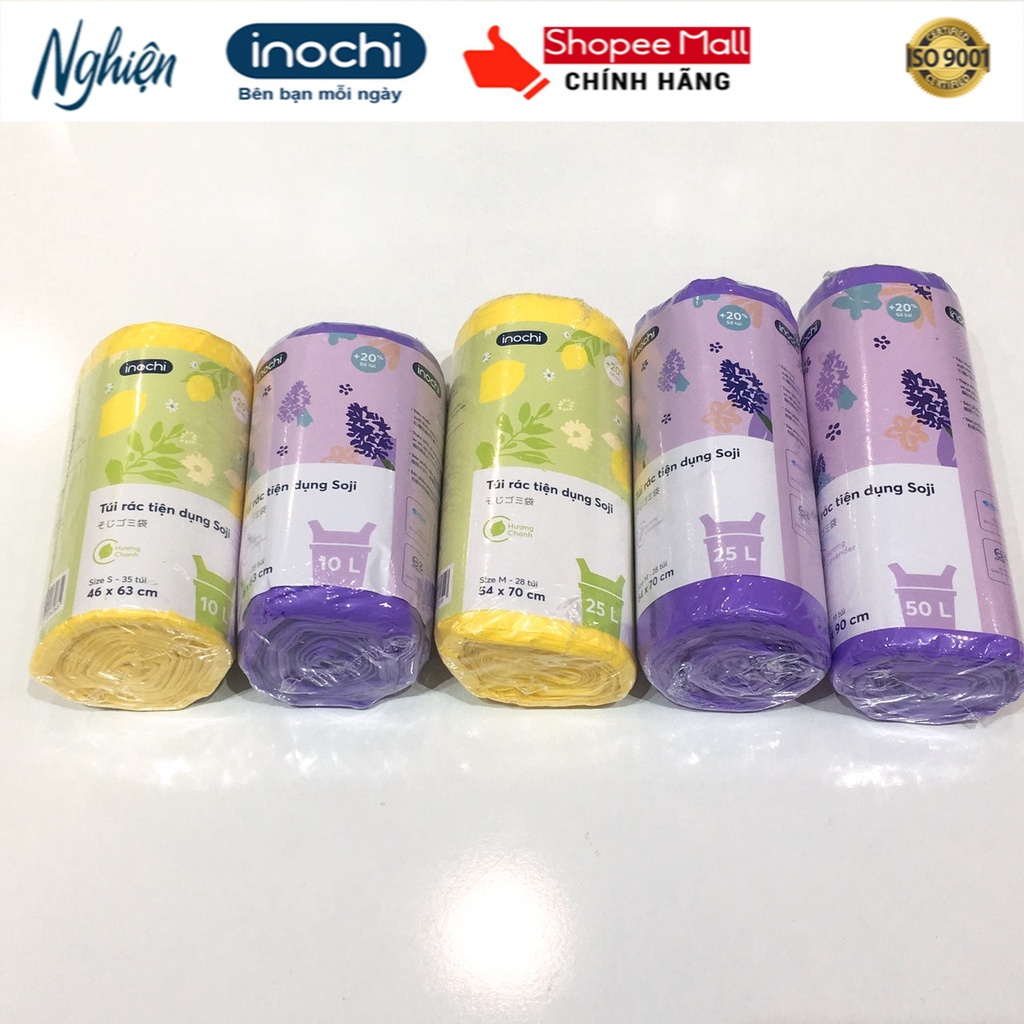 Túi rác tiện dụng Soji Hương Chanh, Hương Lavender Size S, M, L