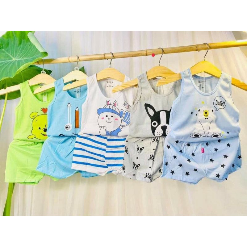 Sét 5 bộ sát nách quần đùi hình gấu pooh