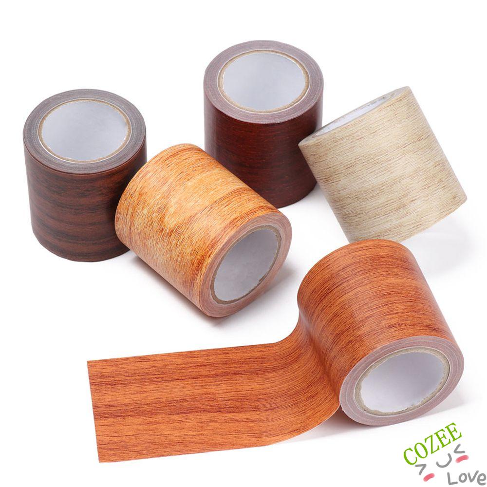 Cuộn băng dán mép sàn nhà họa tiết vân gỗ dài 5m
