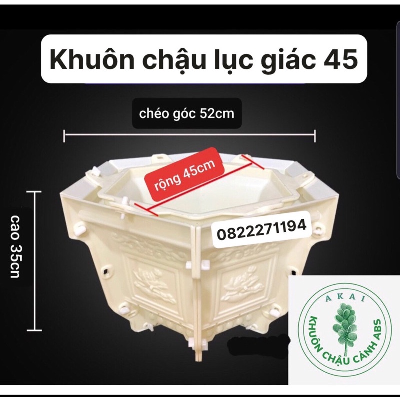 Khuôn đúc chậu lục giác 45