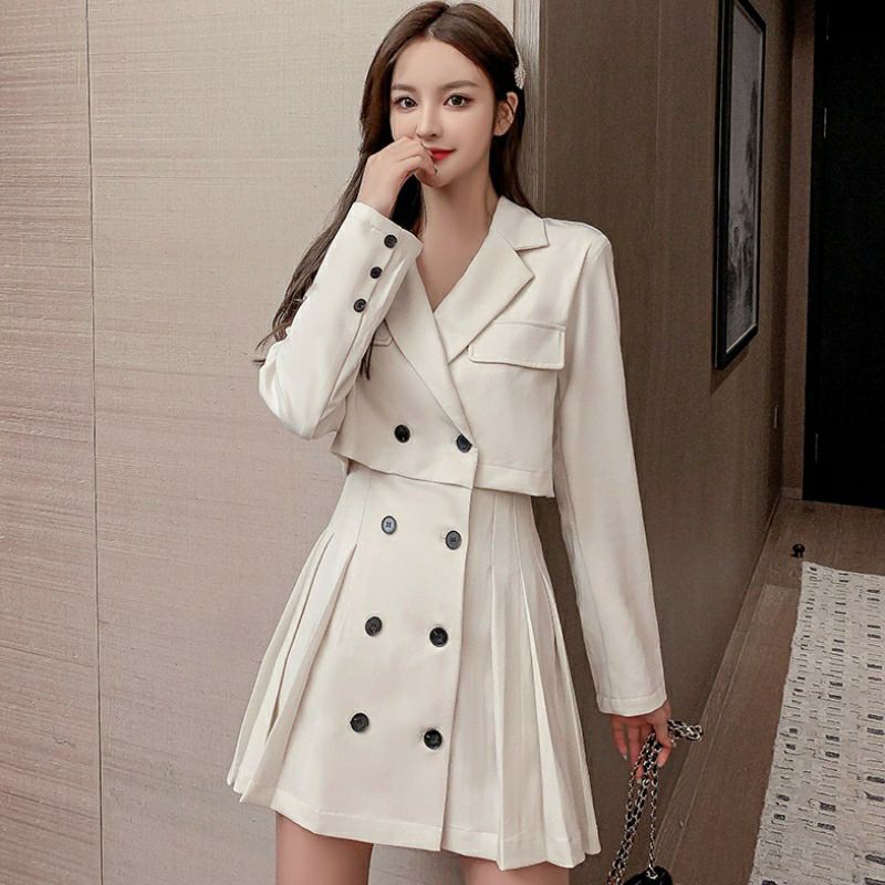 Váy dáng vest dọc cúc thân