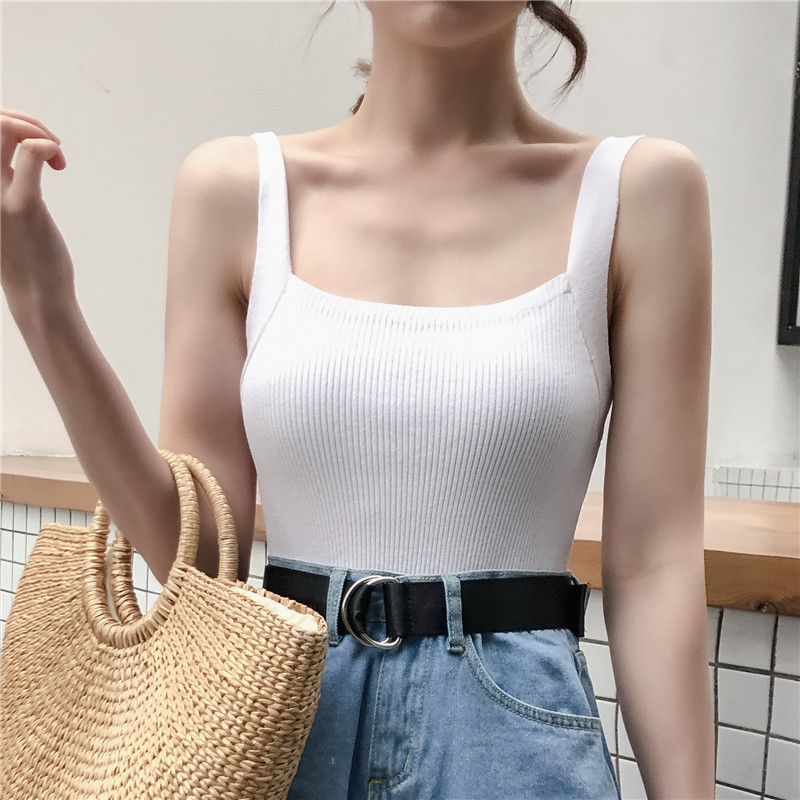 Áo Croptop Dệt Kim Không Tay Xinh Xắn Cho Nữ | BigBuy360 - bigbuy360.vn