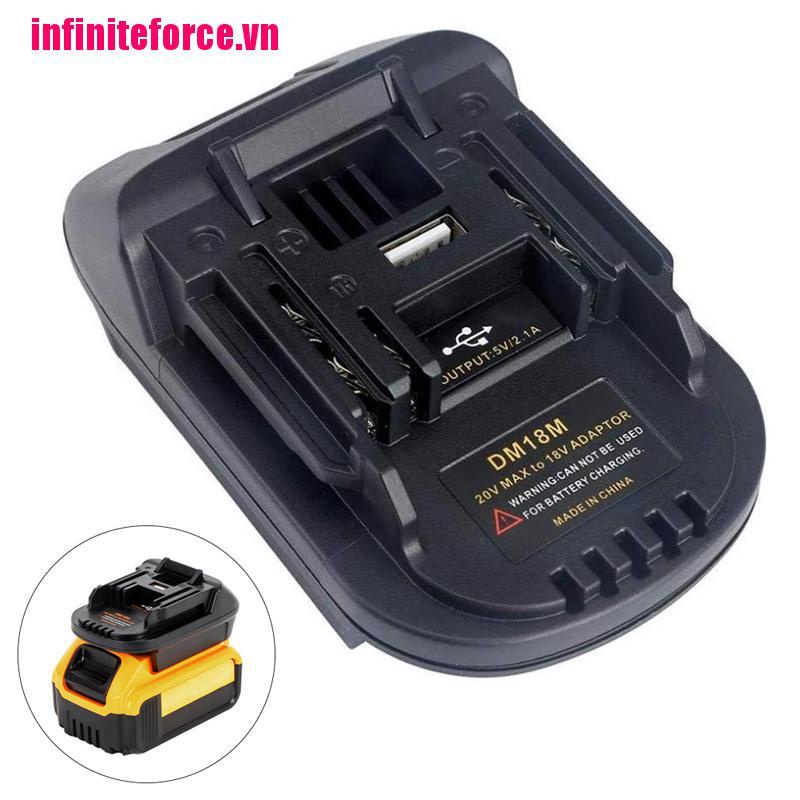 Bộ Chuyển Đổi Pin Usb Cho 20V DEWALT Dc200 Milwaukee M18 Chất Lượng Cao Makita