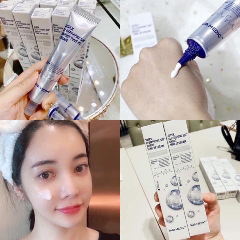 Kem Dưỡng Trắng Da Cao Cấp Sur Medic Super Glutathione 100 Brigh Dưỡng Trắng Mờ Nhăn Ngăn Ngừa Lão Hóa