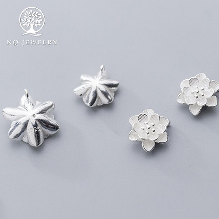 Charm hoa bạc trắng - NQ Jewelry