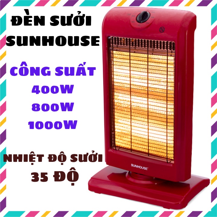 Đèn sưởi điện 3 bóng Sunhouse SHD7016 3 mức công suất