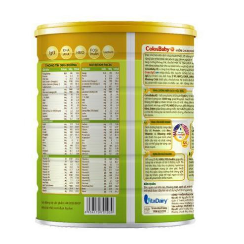 Sữa non Colosbaby IQ Gold 0+, 1+, 2+ 800g PHÁT TRIỂN TRÍ NÃO TỐI ĐA, TRẺ THÔNG MINH, TĂNG CÂN, CHIỀU CAO