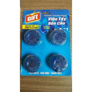 Viên tẩy bồn cầu Gift 4* 55g màu xanh( vỉ 4 viên màu xanh biển)