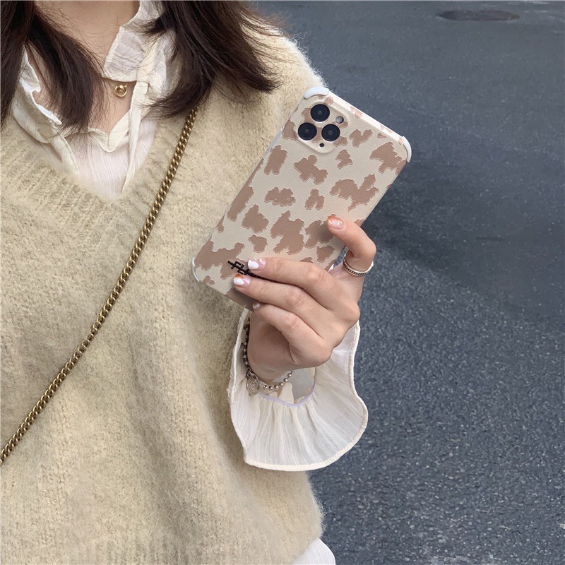 [ẢNH THẬT] Ốp lưng IPhone nhựa dẻo Da báo chống sock 4 góc Flower City 7/8/7plus/8plus/x/xs/xsmax/11/11promax/12/12pr