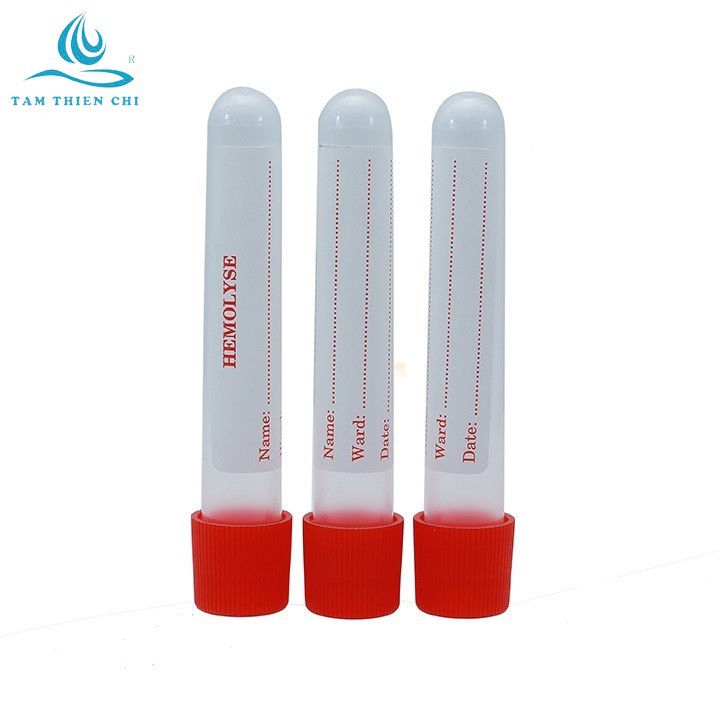 Ống nghiệm nhựa PP Hồng Thiện Mỹ có nhãn có nắp 5ml túi 100 cái