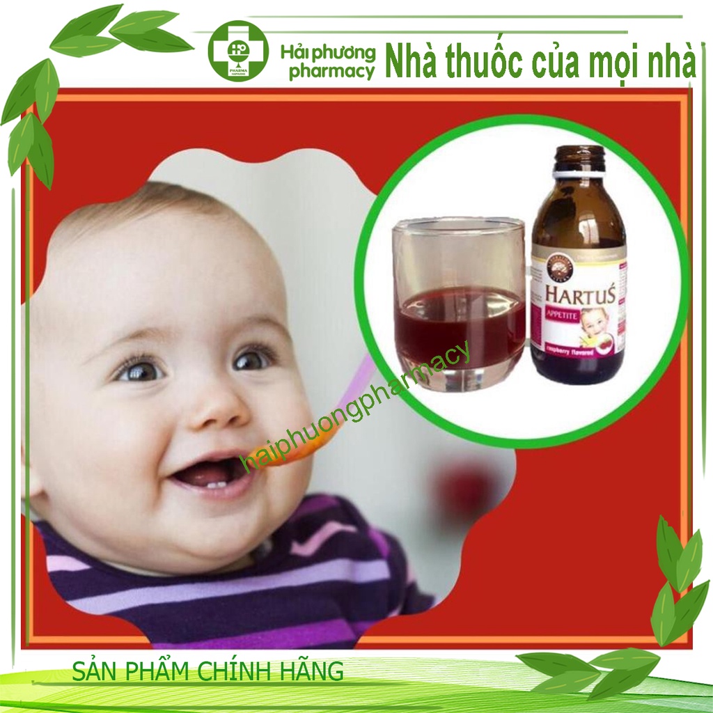 Siro ăn ngon cho bé Hartus Appetite - cho trẻ từ 6 tháng, 1, 2 tuổi giúp hết biếng ăn, ăn nhanh hơn