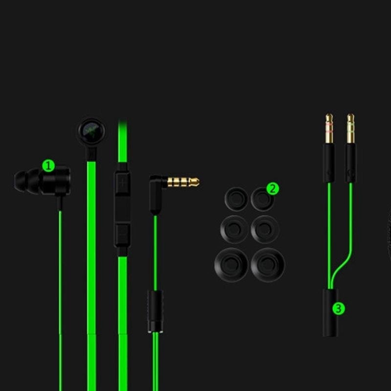 Tai Nghe Nhét Tai Hammerhead V2 Pro Razer Chống Ồn Kèm Mic Chuyên Dụng Chơi Game Cho Điện Thoại Máy Tính