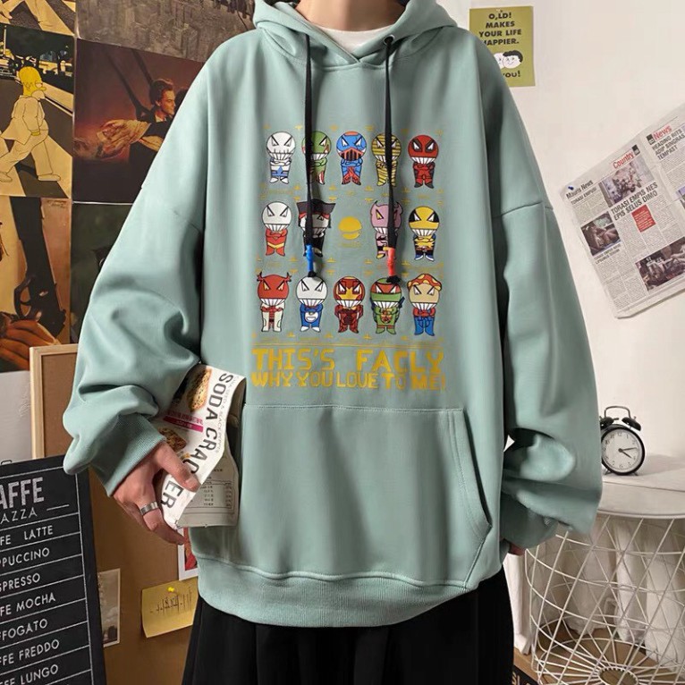 Áo hoodie nỉ unisex form rộng FACLY nam nữ phong cách ulzzang Wind