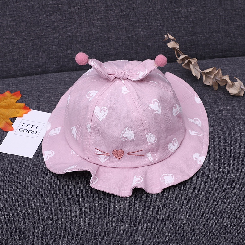 Mũ Tai Bèo - Mũ Vành Tròn Cho Bé Hoạ Tiết Dễ Thương Cho Bé gái 6 đến 18 tháng