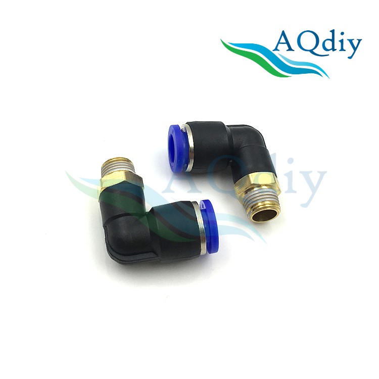 Bộ 2 chiếc co nối hơi ống phi 8, phi 10 ren 13mm